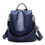 HERALD FASHION Quality Leather Anti-thief Women Backpack