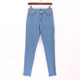 New Hot Sexy Back Zipper Women Denim Pants Elastic Stretch Jeans