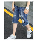 summer children's clothes boys shorts casual curling denim