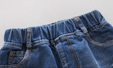 summer children's clothes boys shorts casual curling denim