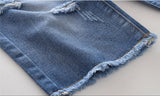 summer children's clothes boys shorts casual curling denim