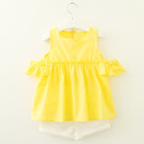 Bear Leader Girls Clothing Sets 2019 Brand Girls Clothes Kids Clothing Sets Sleeveless White T-Shirt + Plaid Short 2Pcs Suits