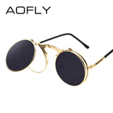 VINTAGE STEAMPUNK Sunglasses round Designer