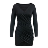 Red knitted off shoulder Women long sleeve plus size bodycon mini