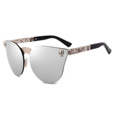 Gothic Skull Frame Metal Temple Feminino Sun Glasses