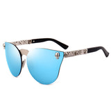 Gothic Skull Frame Metal Temple Feminino Sun Glasses