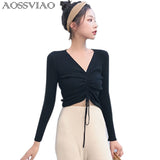 AOSSVIAO Sexy lace up knitting pullover sweater jumper