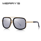 MERRY'S Fashion Sunglasses Classic Designer Metal Square Sun glasses