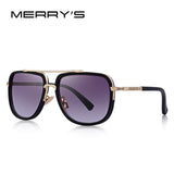 MERRY'S Fashion Sunglasses Classic Designer Metal Square Sun glasses