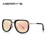 MERRY'S Fashion Sunglasses Classic Designer Metal Square Sun glasses
