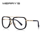 MERRY'S Fashion Sunglasses Classic Designer Metal Square Sun glasses