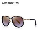 MERRY'S Fashion Sunglasses Classic Designer Metal Square Sun glasses