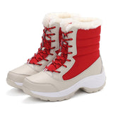 Women Boots Waterproof Winter Shoes With Thick Fur Heels Botas Mujer