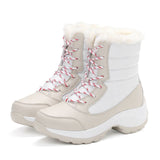 Women Boots Waterproof Winter Shoes With Thick Fur Heels Botas Mujer