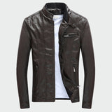 Men's PU Coats Autumn Winter Motorcycle Biker Faux Leather Jacket