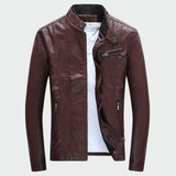 Men's PU Coats Autumn Winter Motorcycle Biker Faux Leather Jacket