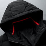 Warm Padded Hooded Overcoat Fashion Casual Down Parka Male
