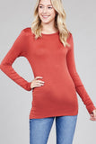 Long Sleeve Crew Neck Jersey Top