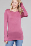 Long Sleeve Crew Neck Jersey Top