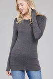 Long Sleeve Crew Neck Jersey Top