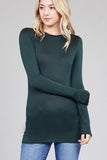 Long Sleeve Crew Neck Jersey Top