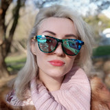 CONCHEN Wooden Sunglasses For Women Fashion Brand Designer UV400