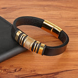 Genuine Leather Bracelet Gold Color