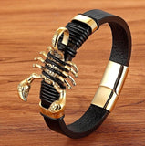Genuine Leather Bracelet Gold Color
