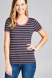 Yarn Dye Striped Jersey Top