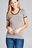 Yarn Dye Striped Jersey Top