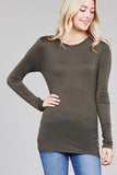 Long Sleeve Crew Neck Jersey Top