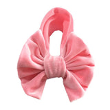 5" Big Smooth Velvet Kids Girl Hair Bow Elastic Headband Fall/Winter Warm Headwrap Birthday Party Hair Accessories