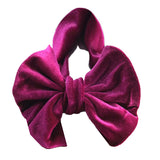 5" Big Smooth Velvet Kids Girl Hair Bow Elastic Headband Fall/Winter Warm Headwrap Birthday Party Hair Accessories
