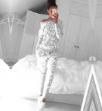 New Autumn Winter Two Pieces Set Women Workout Top And Pants Set Lady