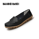 Women Soft Loafers Non-Slip Sturdy Sole Genuine Leather Shoes