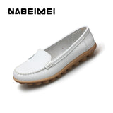 Women Soft Loafers Non-Slip Sturdy Sole Genuine Leather Shoes