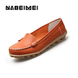 Women Soft Loafers Non-Slip Sturdy Sole Genuine Leather Shoes