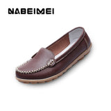 Women Soft Loafers Non-Slip Sturdy Sole Genuine Leather Shoes