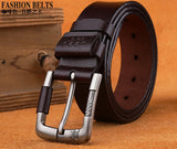 Best Quality Leather Alloy Pin Buckle Belt For Men