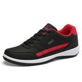 Sneakers for Men Casual Shoes Breathable Lace up Spring Leather