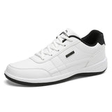 Sneakers for Men Casual Shoes Breathable Lace up Spring Leather