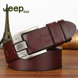 Jeep field Strap Male Genuine Leather belt Designer buckle men's Belt