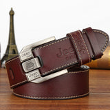 Jeep field Strap Male Genuine Leather belt Designer buckle men's Belt