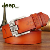 Jeep field Strap Male Genuine Leather belt Designer buckle men's Belt