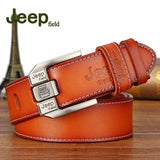Jeep field Strap Male Genuine Leather belt Designer buckle men's Belt