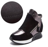Woman Winter Sneakers Warm Wedge High Top Sneakers