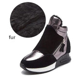 Woman Winter Sneakers Warm Wedge High Top Sneakers