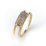 Gold Rings With Bling Black White Detachable Ceramic Rings for Women