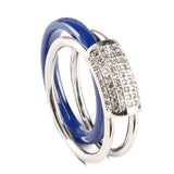 Gold Rings With Bling Black White Detachable Ceramic Rings for Women