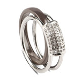 Gold Rings With Bling Black White Detachable Ceramic Rings for Women